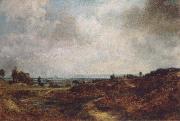 John Constable Hampstead Heath with London in the distance oil painting artist